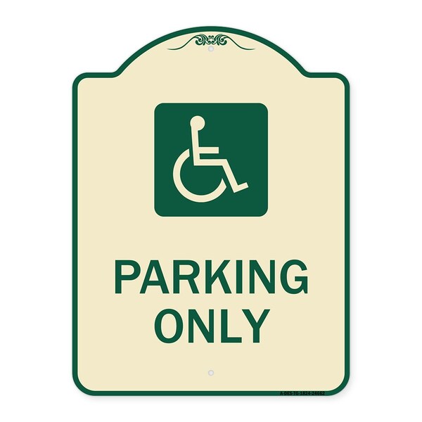 ADA Compliant Parking AccessibleHeavy-Gauge Aluminum Architectural Sign, 24" x 18", TG-1824-24662